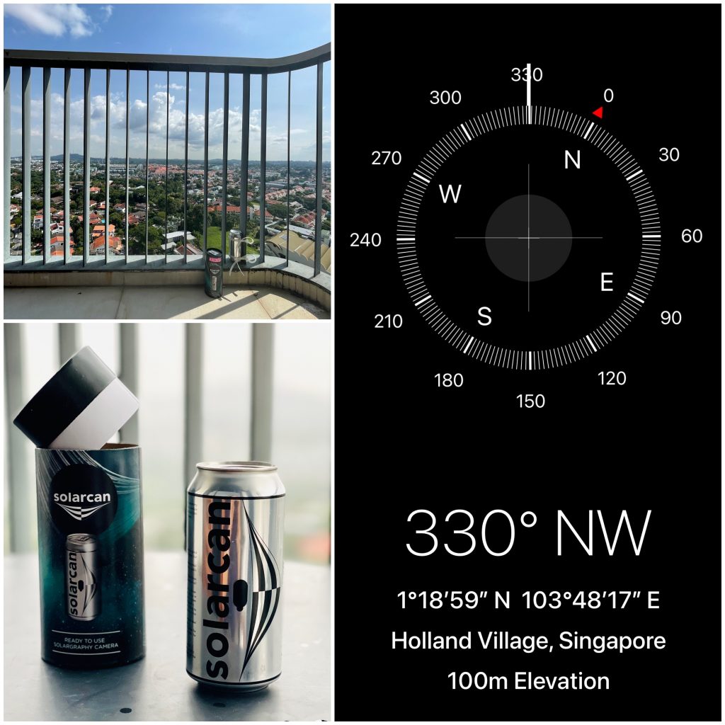 1° North and facing North