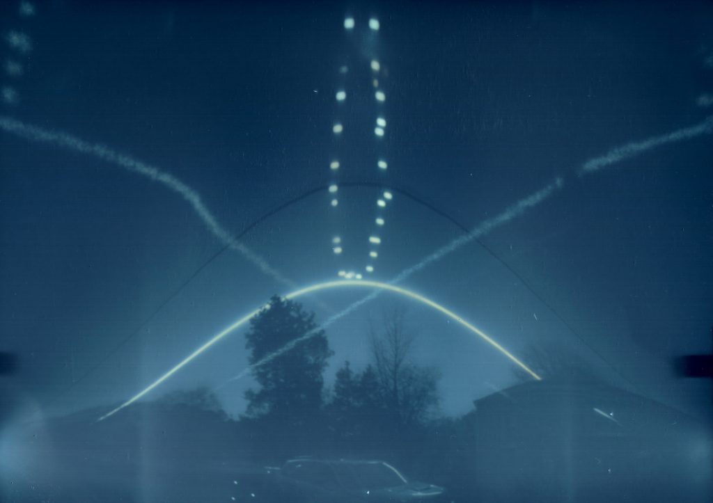 Analemma and winter solstice (in blue)